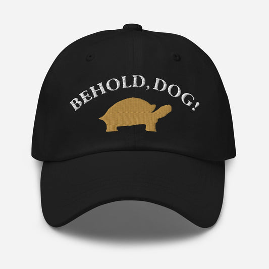 Behold Dog Turtle Minimalist Dad Hat - Elden Ring Inspired Baseball Cap