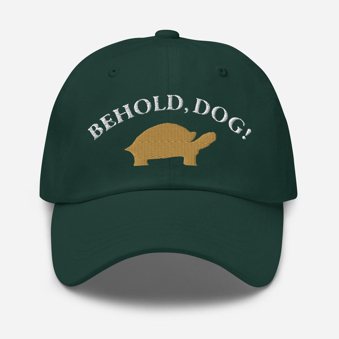 Behold Dog Turtle Minimalist Dad Hat - Elden Ring Inspired Baseball Cap