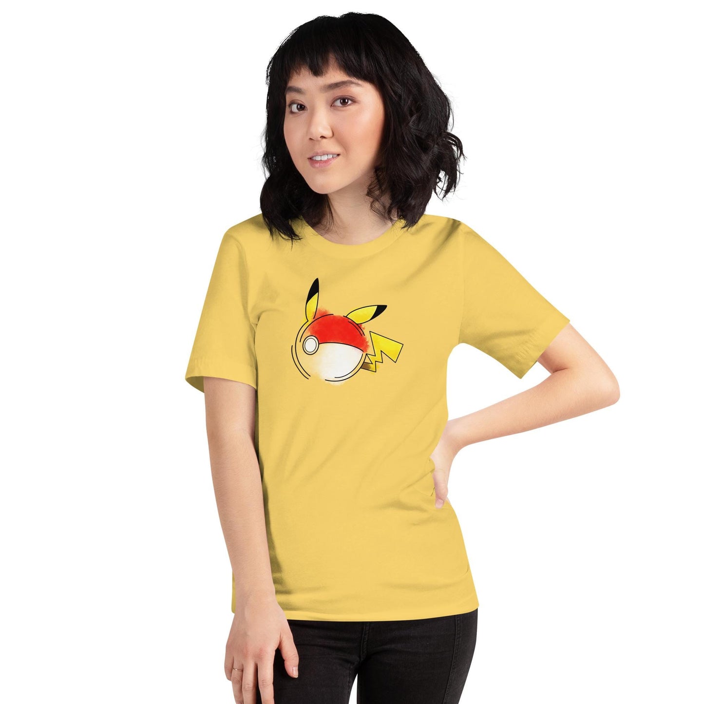 Pokeball x Pikachu T-Shirt | Pokemon Shirt Pokeball Combo Fan Design | Adult Kawaii Japanese Monster | Video Game Gift Him Her Unisex