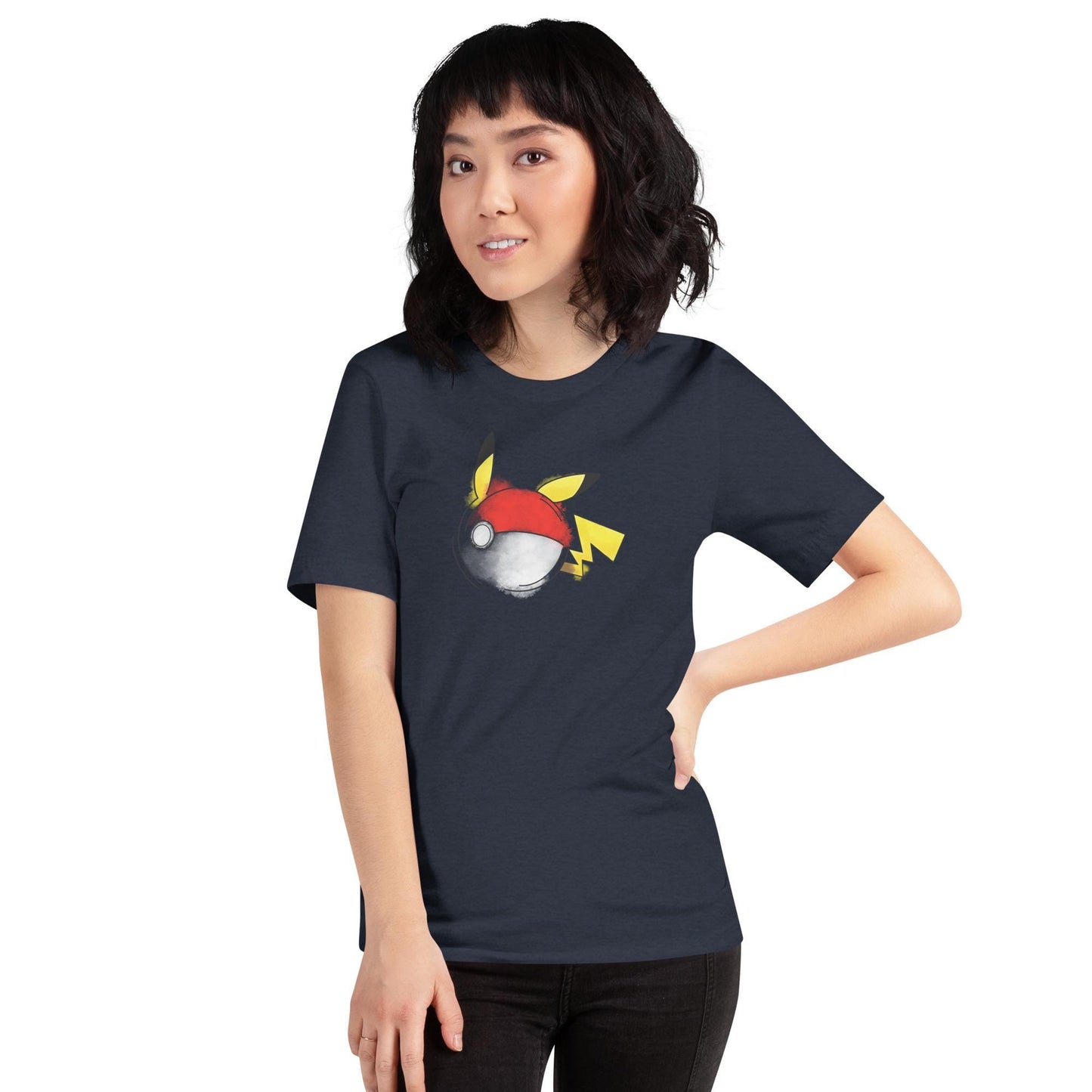 Pokeball x Pikachu T-Shirt | Pokemon Shirt Pokeball Combo Fan Design | Adult Kawaii Japanese Monster | Video Game Gift Him Her Unisex