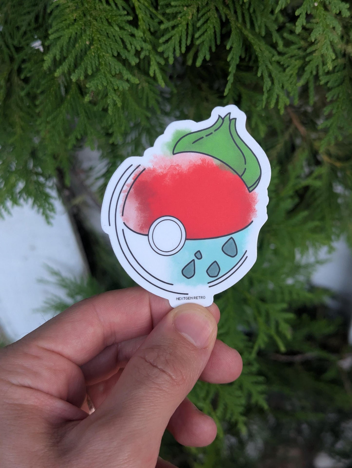 Pokemon Stickers | Bulbasaur Charmander Squirtle Fan Creation Sticker | Watercolor Video Game Gift | Laptop Decal