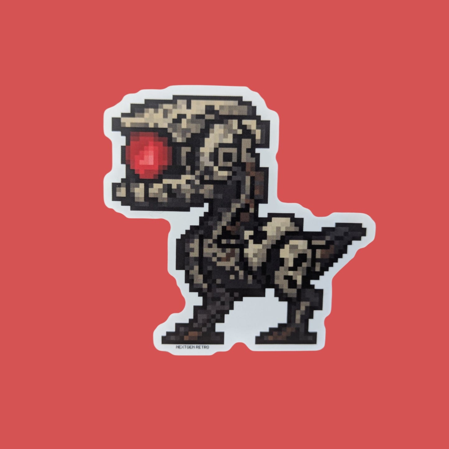 Autocollants Guerrier à tête rouge et Machine