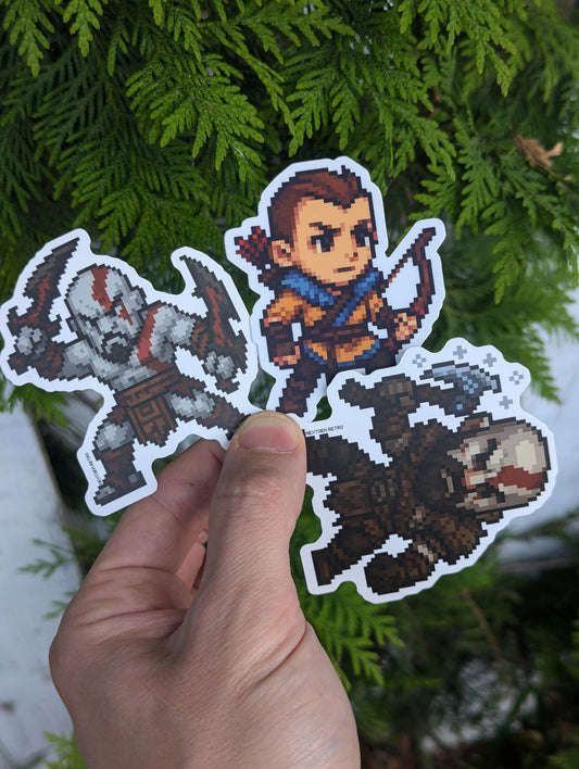 Kratos Atreus Stickers - NextGen Retro