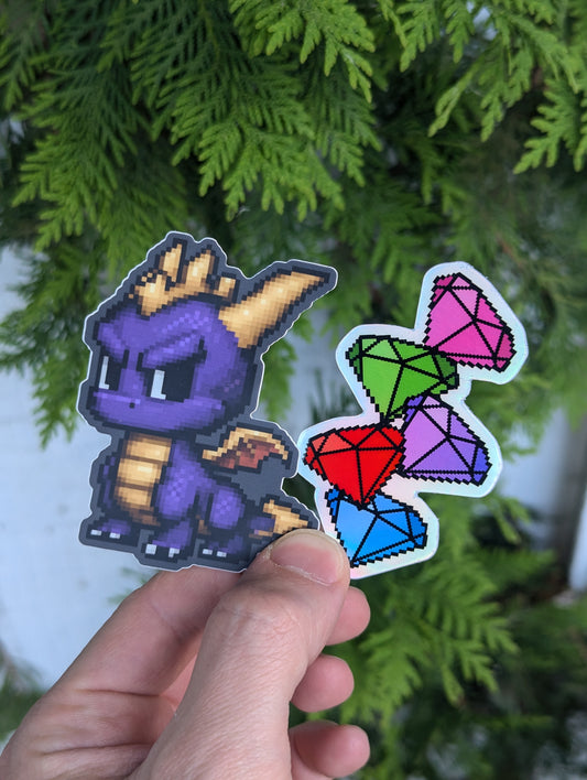 Purple Dragon Stickers - NextGen Retro