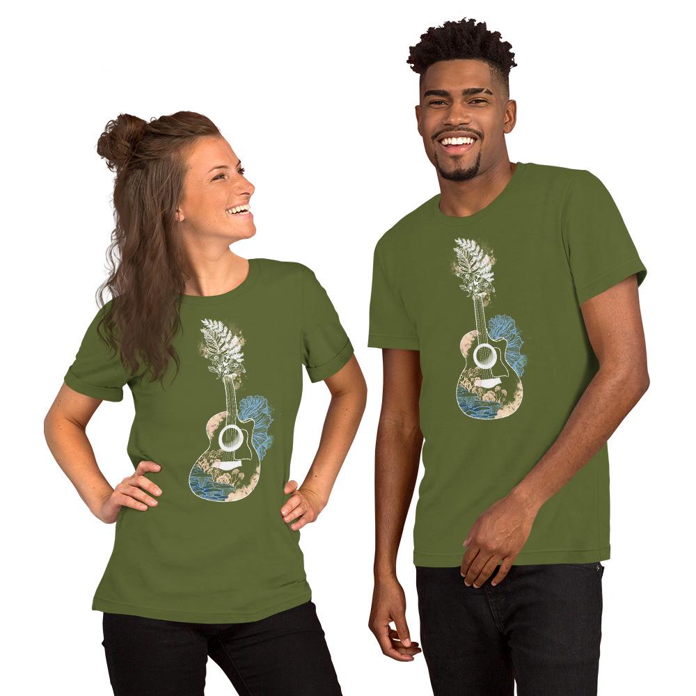 TLOU Joel & Ellie Guitar Floral T-Shirt | The Last of Us Inspired Art | Nature Acoustic Tee