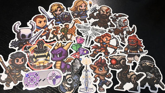 High-Quality Vinyl Video Game Stickers | Retro Pixel Stickers | Geek Gaming Gift for Him or Her | Fan Art Inspired Decals