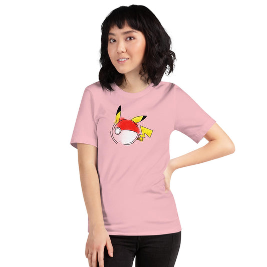Pokeball x Pikachu T-Shirt | Pokemon Shirt Pokeball Combo Fan Design | Adult Kawaii Japanese Monster | Video Game Gift Him Her Unisex