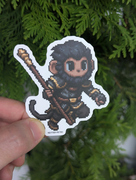 Pixel Black Myth Wukong Sticker | Chosen One Sticker | Matte Vinyl UV- & Scratch-Resistant Decal | Video Game Sticker