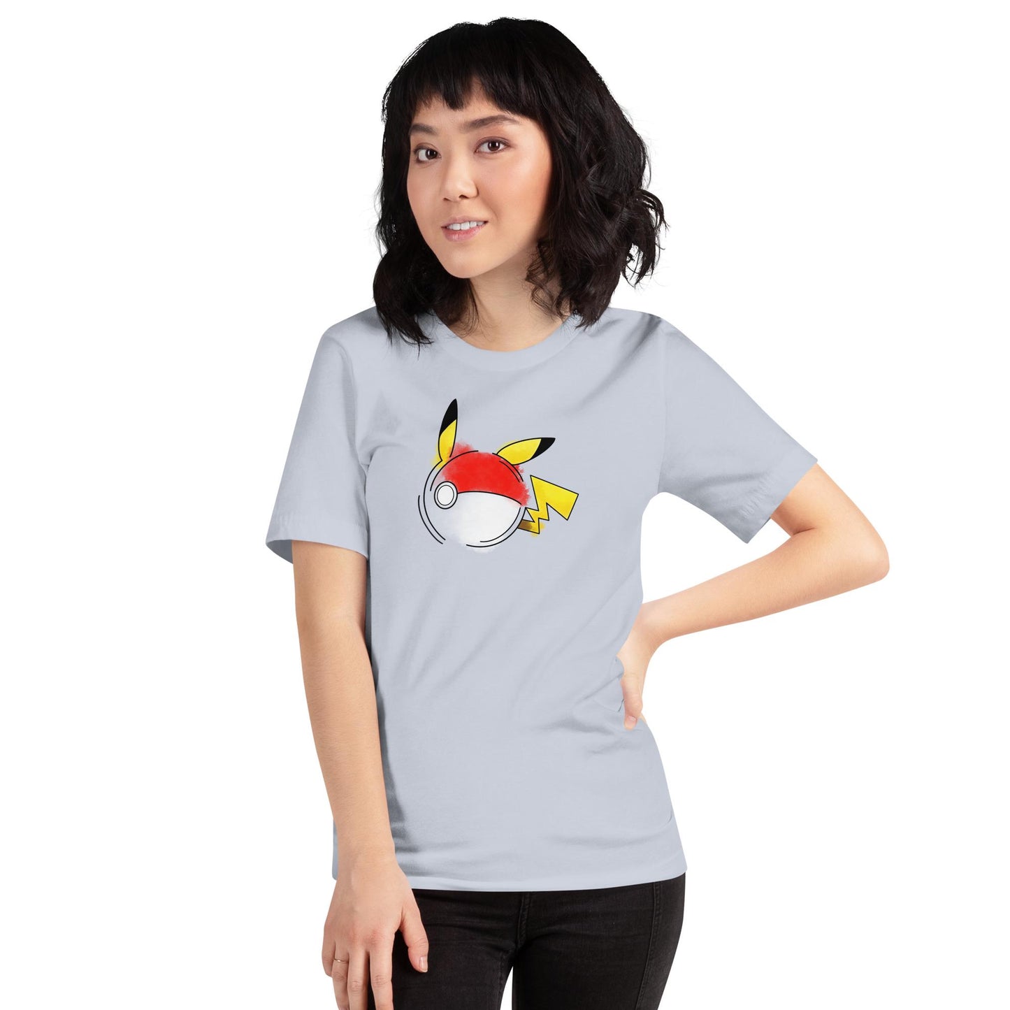 Pokeball x Pikachu T-Shirt | Pokemon Shirt Pokeball Combo Fan Design | Adult Kawaii Japanese Monster | Video Game Gift Him Her Unisex