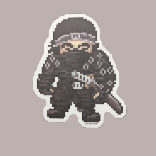 Pixel Ghost Samurai Sticker