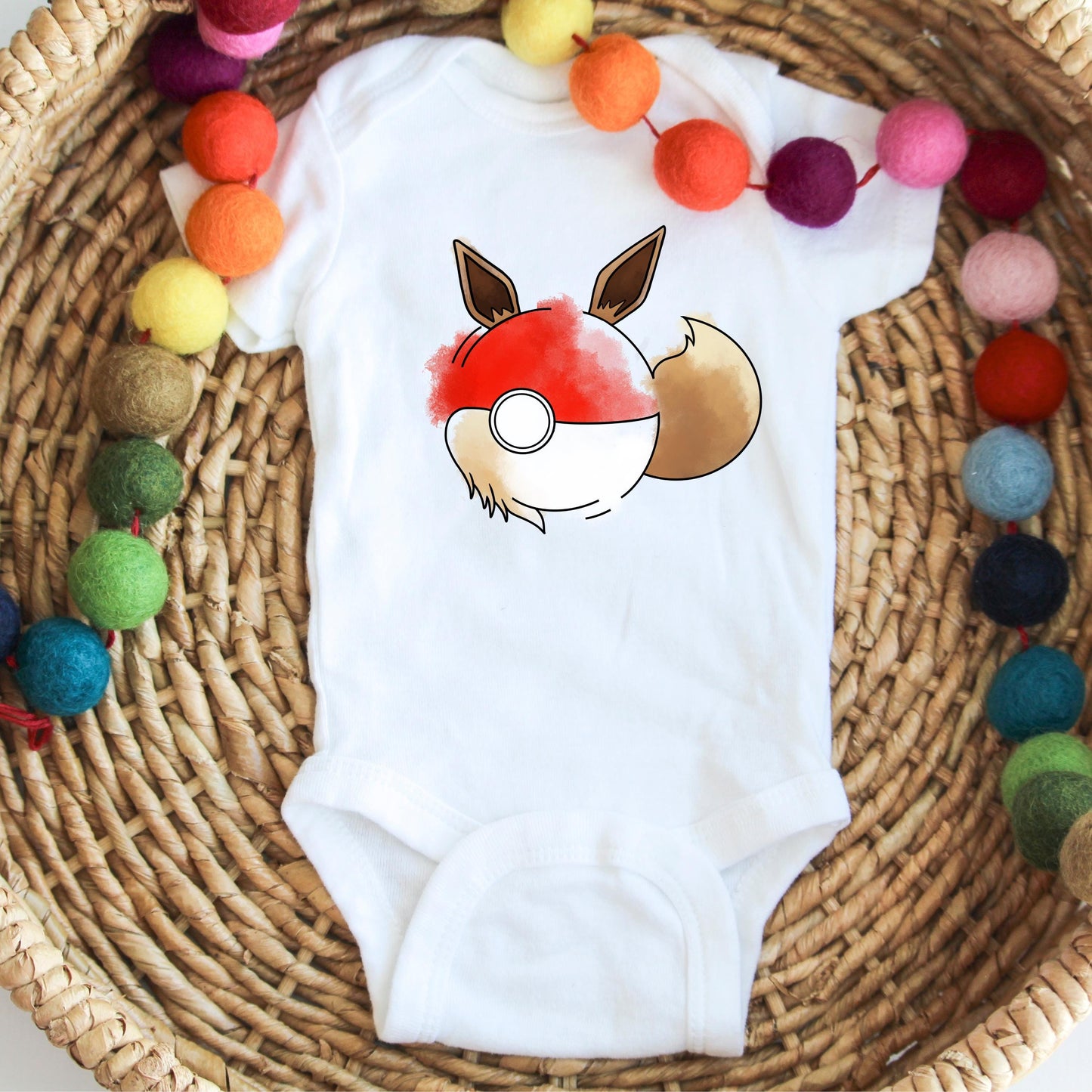 Pokeball X Eevee Onesie | Poke Baby Gift Fan Design