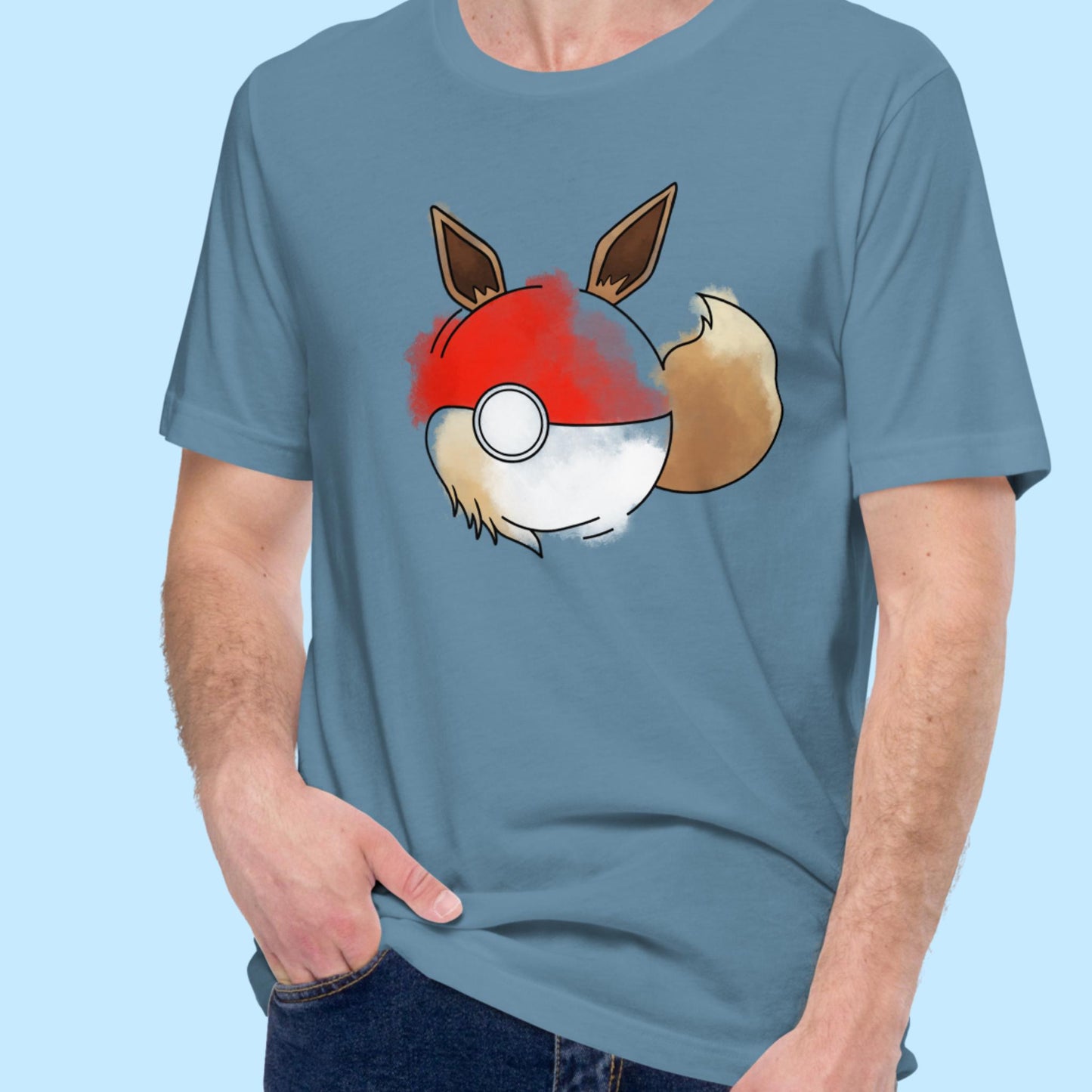 Pokeball x Eevee T-Shirt | Poke Fan Tee | Unisex Pocket Monster Shirt