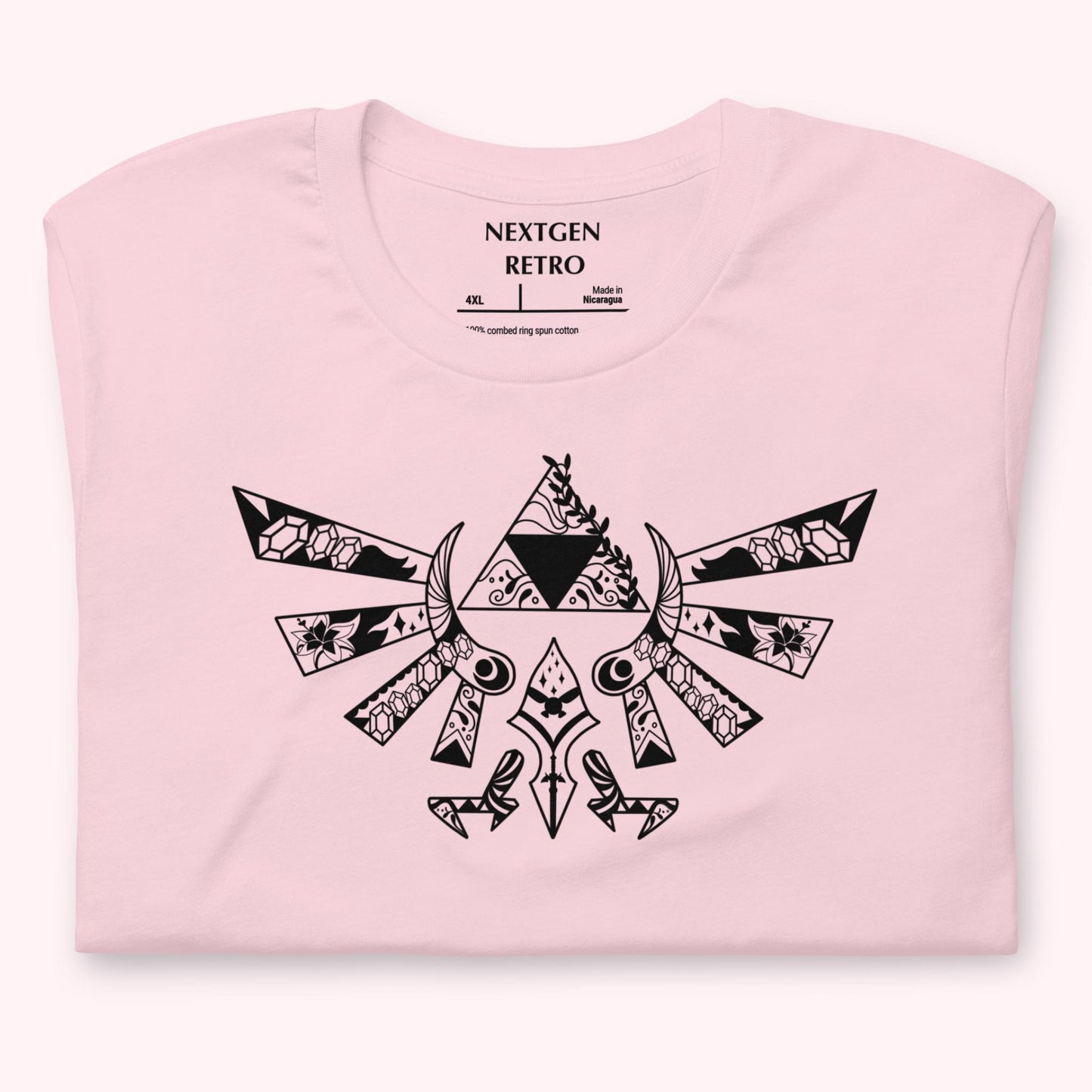 Zelda Triforce T-Shirt | LOZ Mandala Shirt | Dark Design