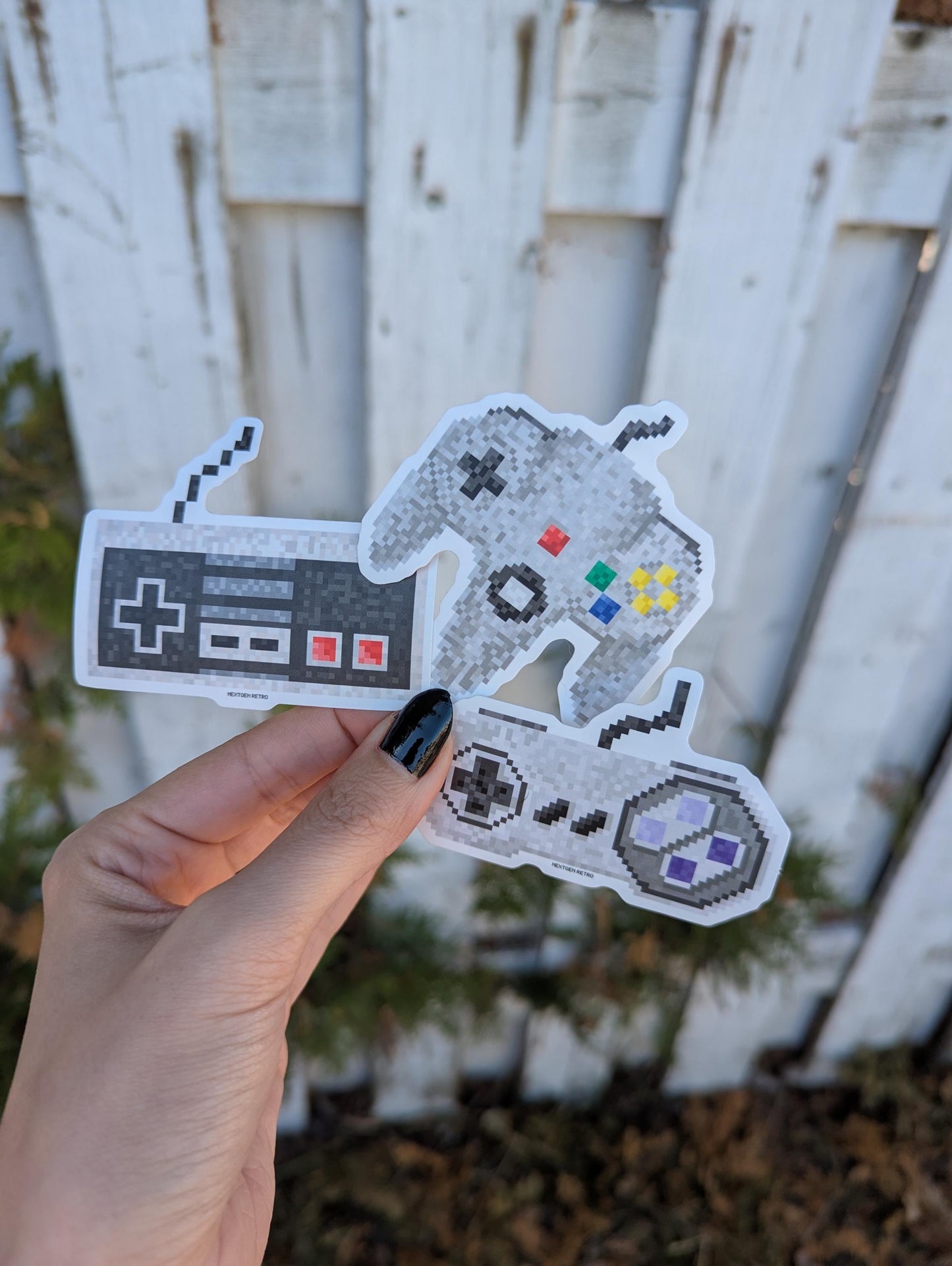 Pixel Nintendo Stickers | 8Bit 16Bit Classic Controller Decals