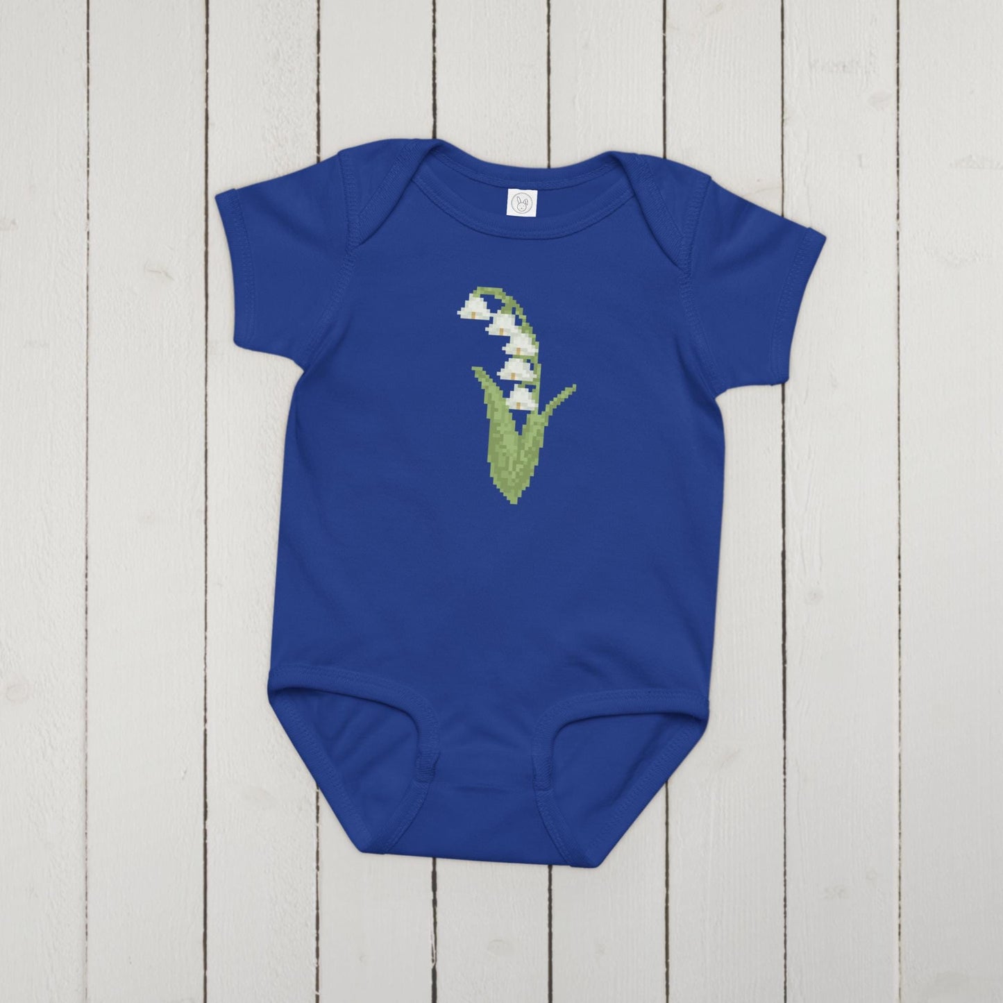 Custom Birth Flower Onesie | 12 Pixel Flower Birthday Month Bouquet Baby Bodysuit