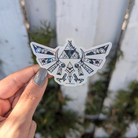 Mandala Triforce Zelda Sticker | Vinyl Holographic Decal