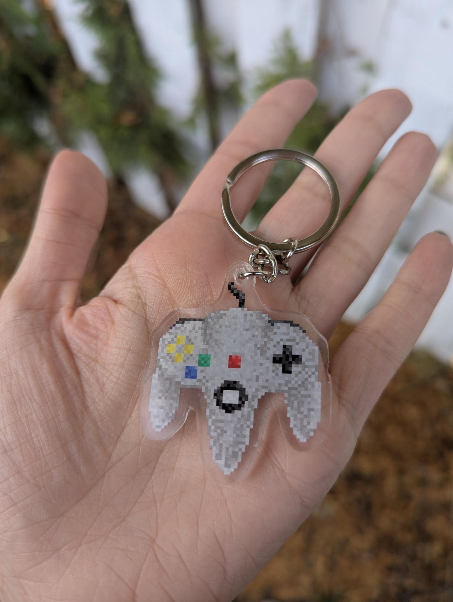 Retro Controller Keychain | Nintendo NES, SNES, N64 8-Bit 16-Bit Keyring