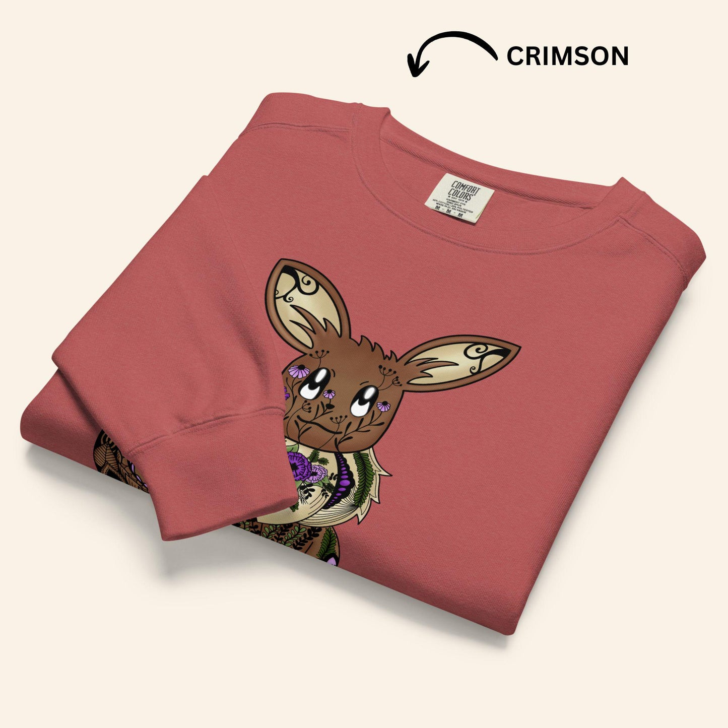 Floral Eevee Sweater | Poke Monster Crewneck OEKO-TEX Sweatshirt