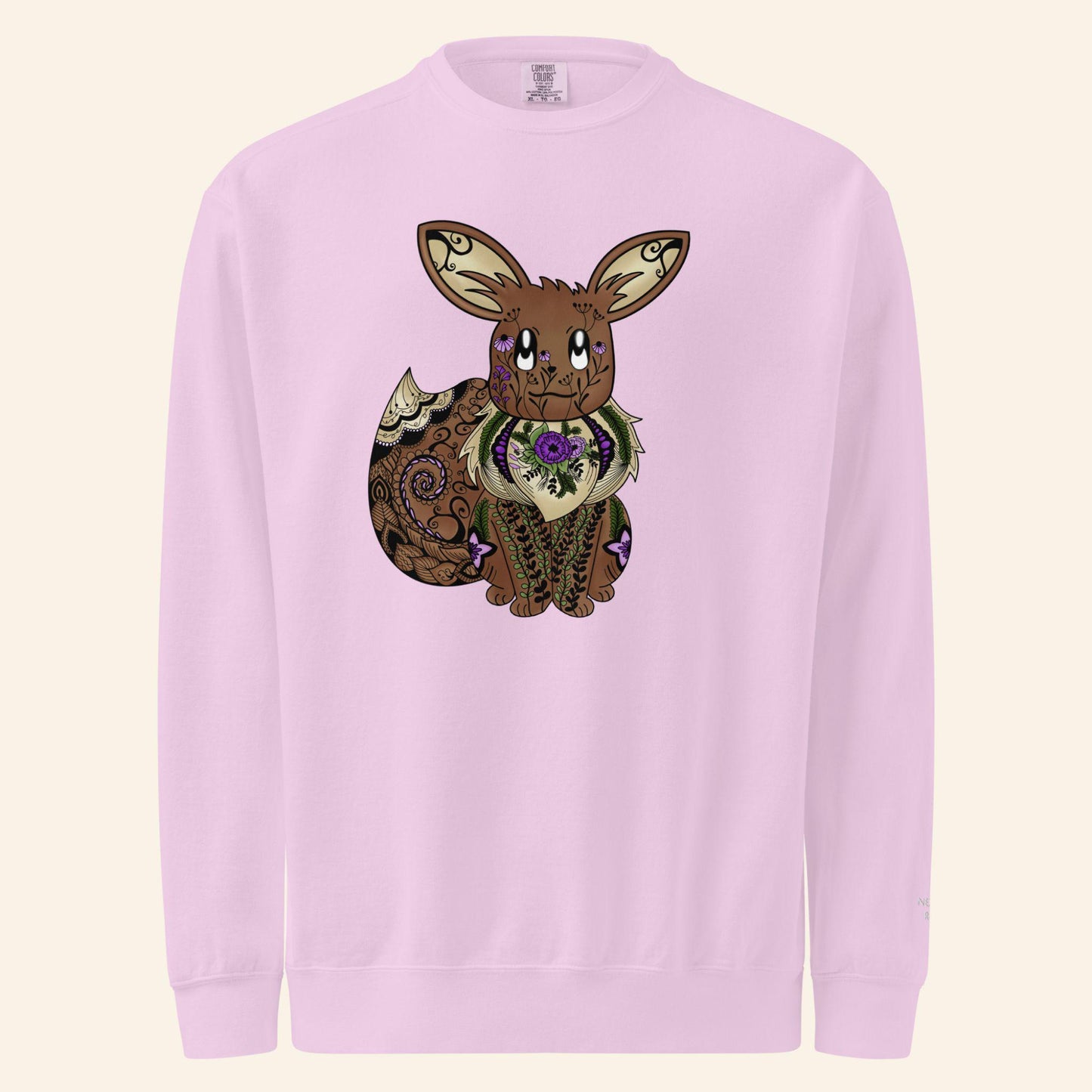 Floral Eevee Sweater | Poke Monster Crewneck OEKO-TEX Sweatshirt