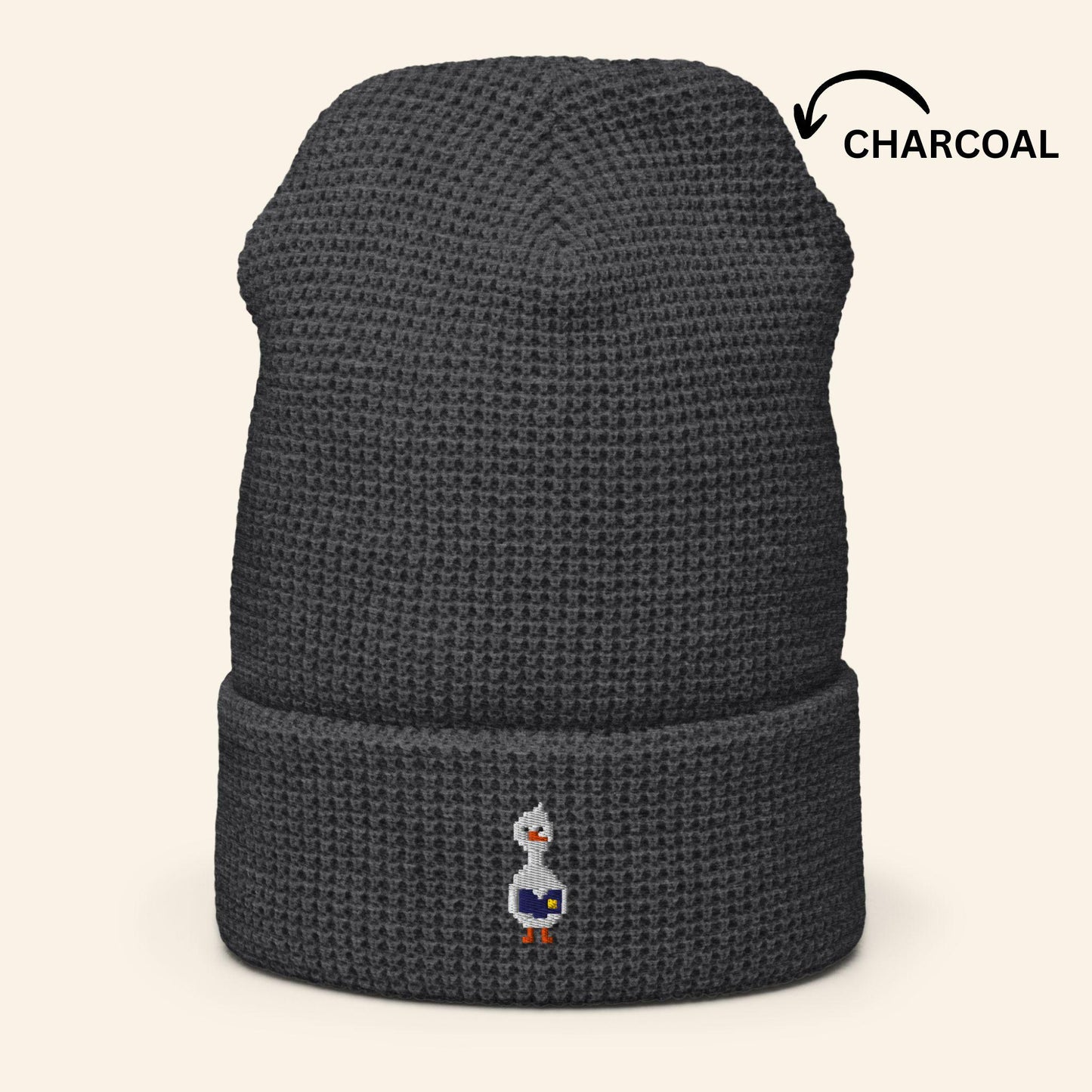 Embroidered Goose Beanie | Pixel Silly Geese Winter Hat