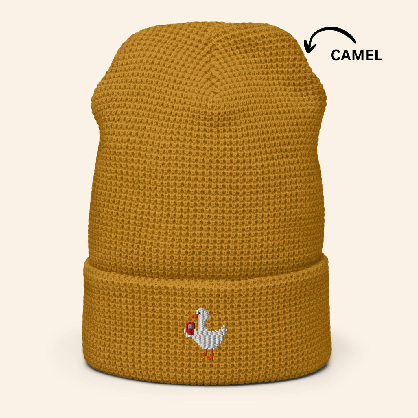 Embroidered Goose Beanie | Pixel Silly Geese Winter Hat