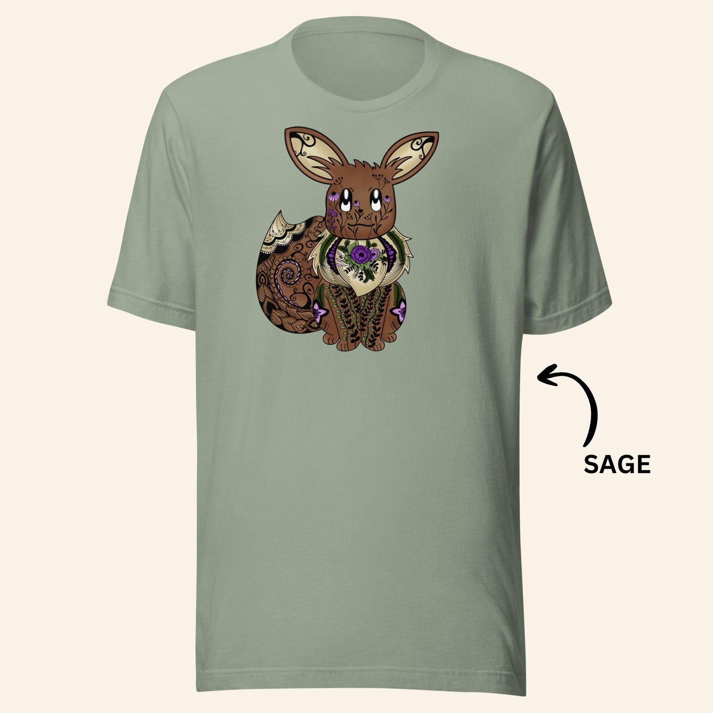 Floral Eevee T-Shirt | Gen1 Poke Monster Tee