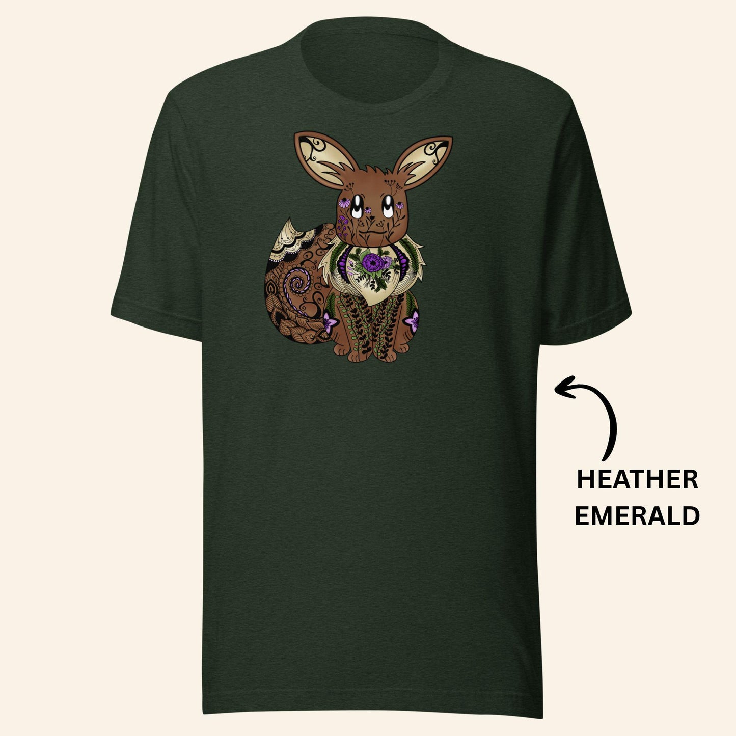 Floral Eevee T-Shirt | Gen1 Poke Monster Tee