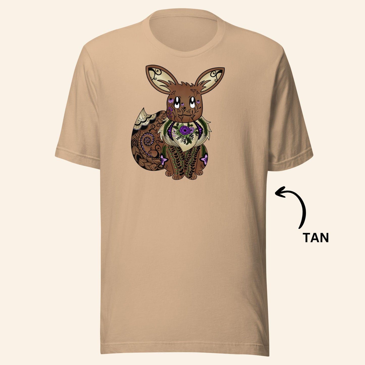 Floral Eevee T-Shirt | Gen1 Poke Monster Tee