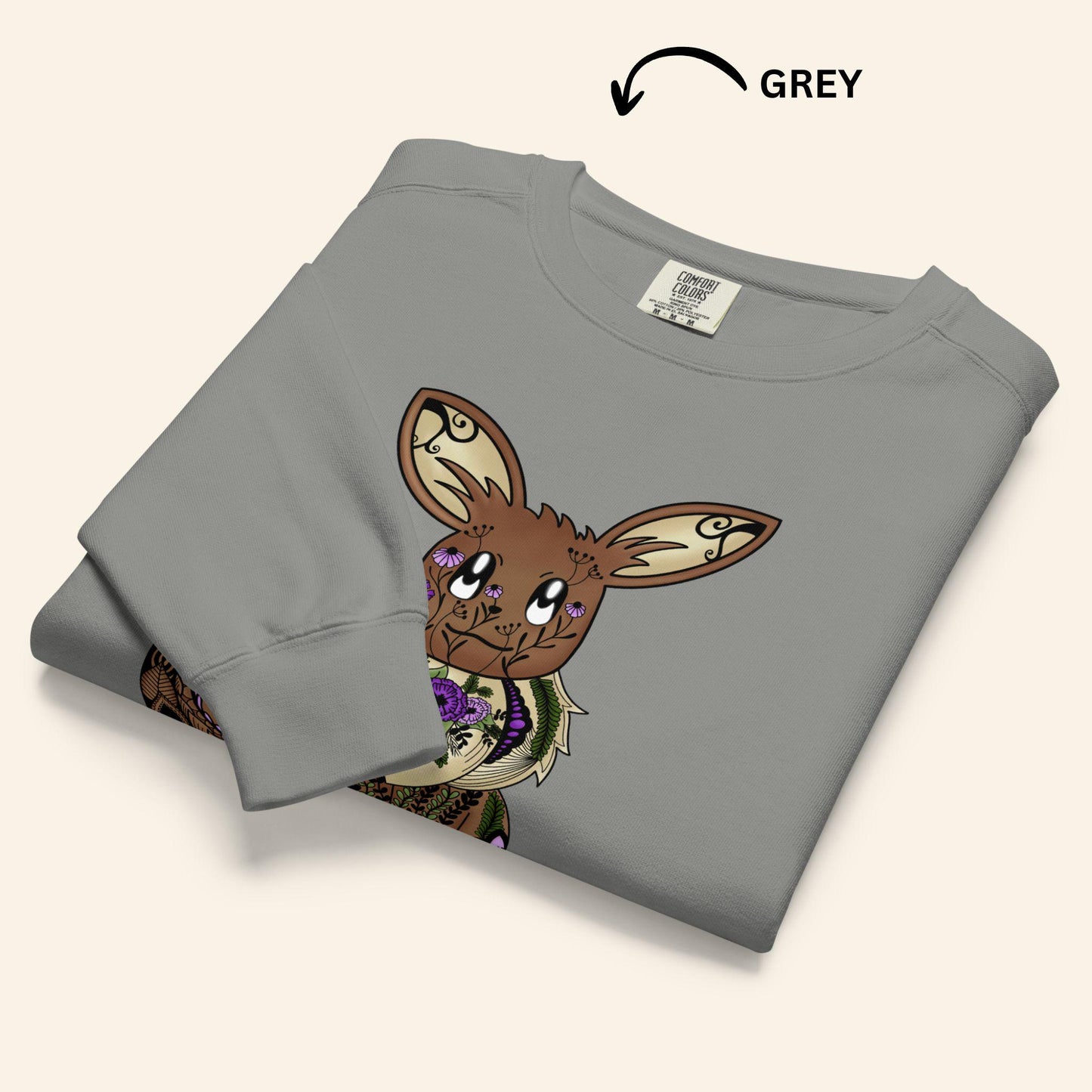 Floral Eevee Sweater | Poke Monster Crewneck OEKO-TEX Sweatshirt