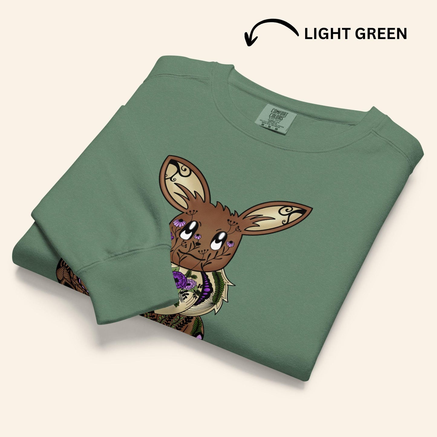 Floral Eevee Sweater | Poke Monster Crewneck OEKO-TEX Sweatshirt