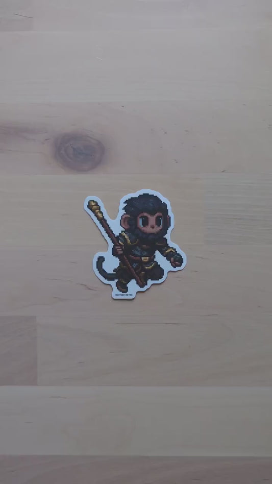 Pixel Black Myth Wukong Sticker | Chosen One Sticker | Matte Vinyl UV- & Scratch-Resistant Decal | Video Game Sticker