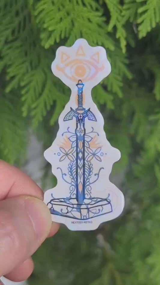 Master Sword Sticker | Legenda of Zelda Inspired Sticker | Pedestal of Time Decal | Video Game Gift