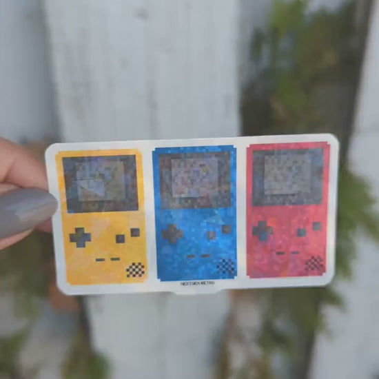 Pixel Color Handheld Consoles Sticker | 8Bit 16Bit Classic Controller Decals